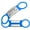 Blue, variant on Didog Personalised Slide-On Dog ID Tags Rubber No Noise Stainless Steel Pet Cat Collar Tags Engraved