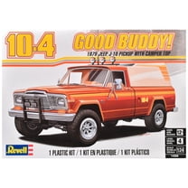 Level 4 Model Kit 1979 Jeep J-10 Pickup Truck with Camper Top 1/24 Scale Model by Revell