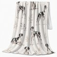 thumbnail image 2 of Great Dane Dog Autumn Leaves Pattern, Peaceful Pet Portrait Pattern, Warm Flannel Blanket for Living Room and Bedroom, Dog Lovers Thanksgiving Gift, Pet Lover Home Decor, 2 of 9