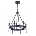 thumbnail image 2 of 54326-FB Craftmade Lighting Larrson - 6 Light Chandelier-Flat Black Finish    -Traditional Installation, 2 of 11
