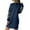 Navy, variant on Luxalzxs Sweater Dress for Women, Fall Long Sleeve Casual Floral Embroidery Round Neck Sweatshirt Dress