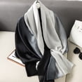 thumbnail image 2 of Bufandas de seda degradada para mujer, marca de lujo, hijab, pañuelo para mujer, chales, pañuelo de seda, pañuelo para la cabeza, hijab, poncho de playa, 2 of 5