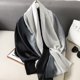 thumbnail image 2 of Bufandas de seda degradada para mujer, marca de lujo, hijab, pañuelo para mujer, chales, pañuelo de seda, pañuelo para la cabeza, hijab, poncho de playa, 2 of 5