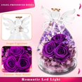 thumbnail image 4 of Figura de ángel con forma de rosa preservada en cristal, Beferr Birthday Gifts, 4 of 9
