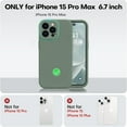 thumbnail image 5 of Compatible with iPhone 15 Pro Case, Upgrade Defender Liquid Silicone, [Enhanced Camera Protection] [Soft Anti-Scratch Microfiber Lining] Shockproof Phone Case iPhone 15 Pro 6.1 inch - Cypress, 5 of 14
