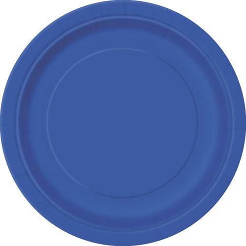 Unique Industries' Blue 7" Round Plates, 24 ct