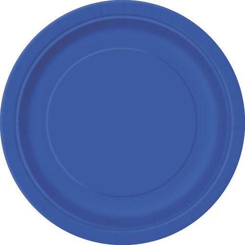 Unique Industries' Blue 7" Round Plates, 24 ct
