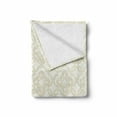 thumbnail image 2 of Ivory Soft Flannel Fleece Throw Blanket, Geometric Shabby Form Motif with Classic Effect Rococo Style Oriental Design, Cozy Plush for Indoor and Outdoor Use, 50" x 70", Cream Tan, by Ambesonne, 2 of 6