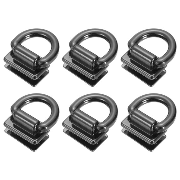 Metal Bag Connector with D Ring, 6Pack 18mm Purse Bridge Hanger Buckle with Screws (Metallic Black)