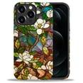 thumbnail image 2 of FKBRCL4U Compatible with iPhone 12 Pro Max Glossy Case, Stained Glass Window White Magnolia Blossoms Pattern for Girl Full Body Design Soft Silicone Drop Shock Scratch Protection, 2 of 7
