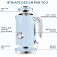thumbnail image 2 of Electric Kettle - 57oz Hot Tea Water Boiler with Thermometer, 1500W Fast Heating Stainless Steel Pot, Cordless LED Indicator, Auto Shut-Off & Boil Dry Protection, 2 of 8