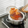 thumbnail image 2 of HBFAGFB New Stainless Steel Deep Fryer Pot with Oil Drip Drainer Rack for Chips, Chicken, 2 of 3