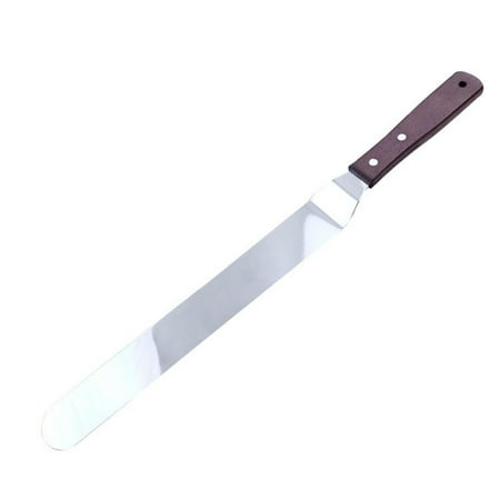 

Carmenl Clearance Deal!4/6/8/10/12 Inch Cake Spatula Wooden Handle Food Grade Jam Angled Icing Offset Spatula Kitchen Fork