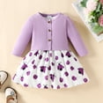 thumbnail image 3 of Newborn Toddler Girls Dress and Cardigan Sets 2 PCS Infant Girl Floral Print Sleeveless Dress and Long Sleeve Cardigan Set for 6 Months-3 Years, 3 of 9