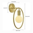 thumbnail image 5 of PENGXIANG Lighting Modern Wall Sconces ,Brass Round Glass Lamp Reading Lamp,Nordic minimalist circle round wall lamp designer bedroom bedside study restaurant background wall, 5 of 5