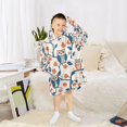 thumbnail image 6 of Wearable Blanket with Sleeves and Pocket Oversized Hooded Sweatshirt 3-14 YR Owl on The Branch S, 6 of 7