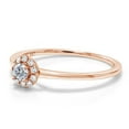 thumbnail image 3 of Gem Stone King 10K Rose Gold Lab Grown Diamond Engagement Ring for Women (0.15 Cttw, Round E-F Color, VS1-VS2 Clarity, Size 5), 3 of 5