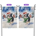 thumbnail image 2 of Hello Winter Border Collie Frosty Morning Walk Welcome Snowy Christmas Garden Flag 12x18in Double Sided Borders Dog Lovers Gifts Idea Outdoor Decor - 02018, 2 of 5