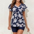 thumbnail image 2 of Aayomet Swimsuit for Women 2024 2 Piece Normal Swimsuit Backless 2 Piece Printing Adjustable Print Multi Color (Dark Blue, L), 2 of 5
