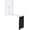 65#White+Black, variant on Work Surface HOMCOM Wall Mounted Foldable Desk with a Blackboard, Fold Out Convertible Floating Desk with Shelves, White,Office Workstation