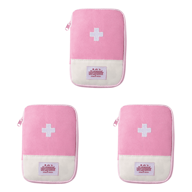 Primeros Auxilios Bolsas Médicas Vacías para El Auto Viajes en Casa Acampando Al Aire Libre (l) Rosa