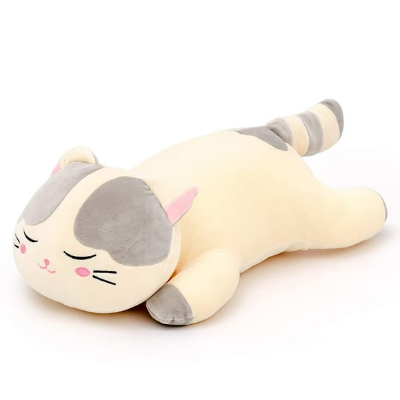 Plush Cat Very Soft Hugging Pillow Stuffed Kitty Animal Toy Gray (50cm)