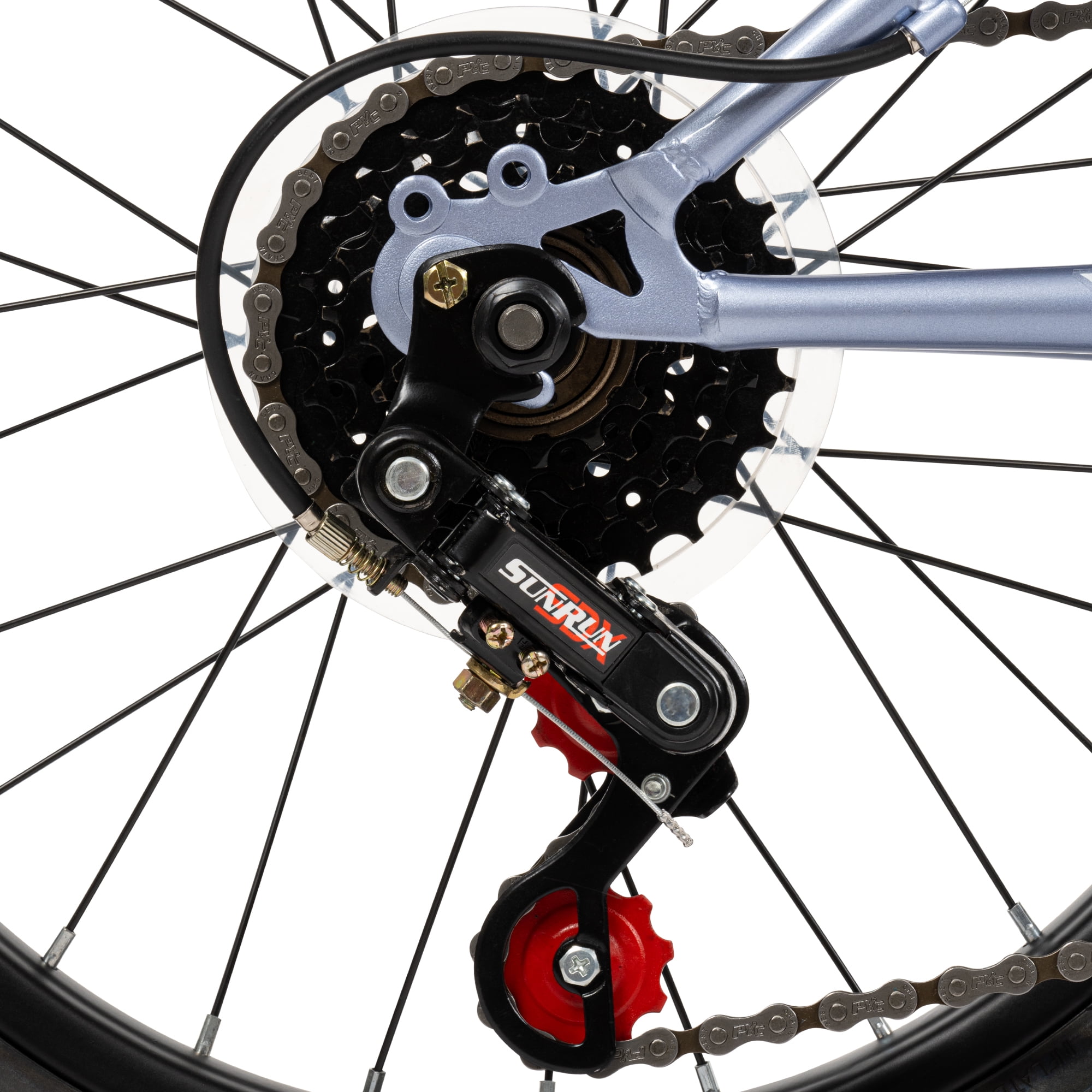 Huffy Algonquin 18-inch Girls’ Rigid 6-Speed Mountain Bike, Blue, 4-8 years old