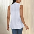 thumbnail image 6 of Htigea Women's Lightweight Open Front Cardigans Sleeveless Casual Spring Summer Cardigan White,2XL, 6 of 6
