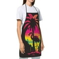 thumbnail image 3 of Fuzoiu Flamingo And Palm Trees At Sunset Print Waterproof Apron, Kitchen Apron for Women Men Chef, Apron for Christmas Dinner Party Cooking Baking Crafting House Cleaning Kitchen, 3 of 7
