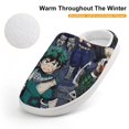 thumbnail image 4 of My Hero Academia Animation Kid's Cotton Slippers Winter Warm Soft Plush Slippers with Rubber Sole Non-Slip Indoor Outdoor Slip on Shoes Fluffy House Slippers For Boys Girls Teen, 4 of 8