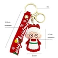 thumbnail image 2 of Honganda Christmas Keychain, Cute Santa Claus Hanging Pendant Keychain for Backpack Key Holiday Gift, 2 of 8