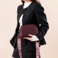thumbnail image 4 of Bolso bandolera de cuero genuino Bolsos de mujer elegantes Color sólido Casual para el trabajo, 4 of 9