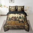 thumbnail image 3 of Homewish Wild Bear 7-Piece Bedding Comforter Set,Rustic Farmhouse Cabin King Bedding Sets,Jungle Animal Bed Sheets For Boys Kids,Breathable Home Decor Reversible, 3 of 9