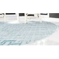 thumbnail image 3 of Jill Zarin’s Uptown Round Geometric Modern Area Rugs, Light Blue, 3 of 8