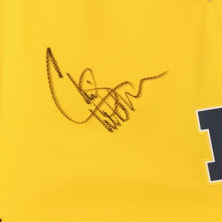 Chris Webber Michigan Wolverines Autographed Jordan Brand Yellow