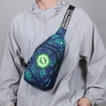 thumbnail image 6 of Crossbody Chest Bag Sports Sling Pack, Multi Pocket Layered Storage, Adjustable Strap, Lightweight Water Resistant Cloth, Reflective Night Safety, 30x15 cm, 6 of 6