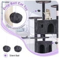 thumbnail image 4 of XF XINFENG 70" Cat Tree Tower Playhouse for Indoor Cats with Scratching Posts, Multi-Level Pet Cozy Condo Furniture, Ashy, 4 of 10