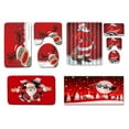 thumbnail image 3 of Xmas Theme Non-Slip Floor Mat Xmas Snowman Bathroom Carpet Door Mat Toilet Three-Piece Non-Slip Floor Mat, 3 of 6