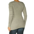 thumbnail image 4 of maison Jules Womens Ruffle Basic T-Shirt, Grey, Medium, 4 of 4