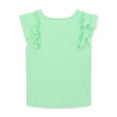 thumbnail image 3 of Garanimals Toddler Girl Ruffle Sleeve Rib Top, Sizes 18M-5T, 3 of 3