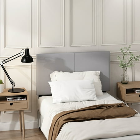 Furinno Roanne Upholstered Headboard, Glacier, Twin