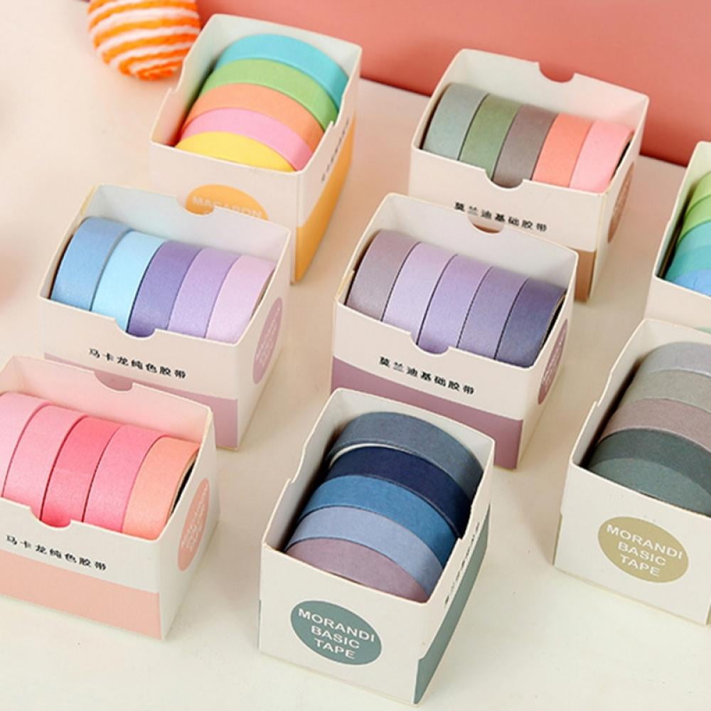 STOBOK Washi Paper Tapes Set Wide Masking Tape Decorative Stickers Gift Packaging Band Scrapbooking Decoration for DIY Craft Christmas Party Favors Gifts Style 1