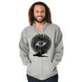 thumbnail image 5 of Eye Symbolic Celestial Spiritual Zip Up Hoodie Men's Women's Brisco Brands X, 5 of 6