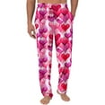 thumbnail image 1 of Pantalones largos de moda para hombre, informales, para el hogar, con estampado de San Valentín, de pierna recta, largos, 1 of 2