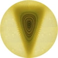 thumbnail image 1 of Ahgly Company Machine Washable Indoor Round Transitional Bold Yellow Area Rugs, 8' Round, 1 of 7