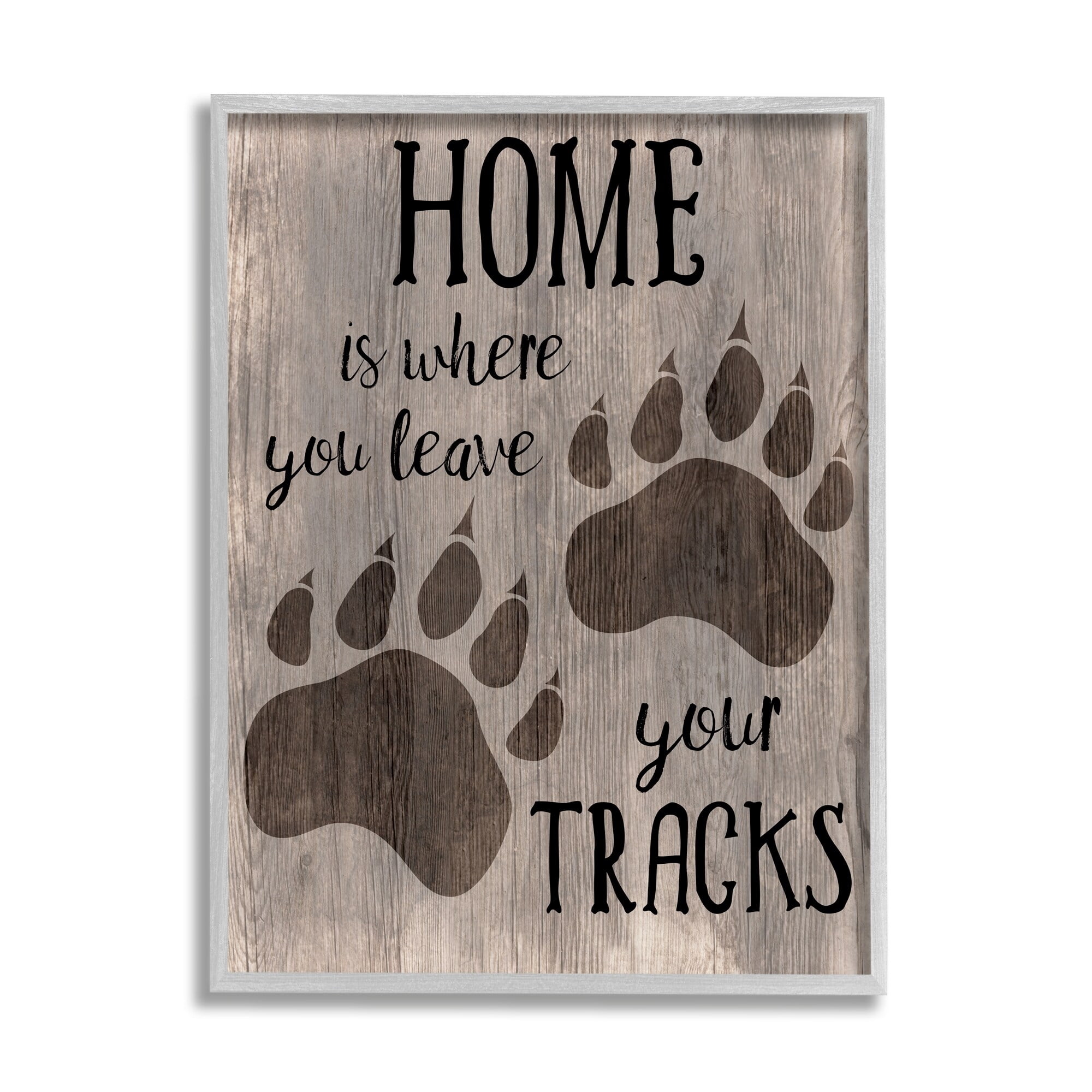 Stupell Industries Home's Where You Leave Tracks Bear Paw Print, 16 x 20, Design by CAD Designs