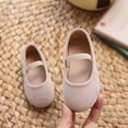 thumbnail image 3 of LYHaoo Girls Summer Casual Dress Shoes Lightweight Round Toe Ballet Flats for Girls School Wedding Party Shoes,Beige,Sizes 6.5(5.31") Toddler, 3 of 7