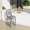 thumbnail image 2 of Costway Outdoor HDPE Bar Stool Patio Tall Chair Backrest Footrest All Weather Grey, 2 of 8