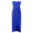 thumbnail image 4 of JIRNDf Robes de Printemps pour Femmes 2025 Tendance Plage Débardeur Sans Manches Ample Col Rond Robe Bohème Femme Ligne A Bleu TG, 4 of 5