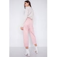 thumbnail image 3 of Pastel Chic Solid Ankle Wide Leg Adjustable Snap Waist Pants, 3 of 5